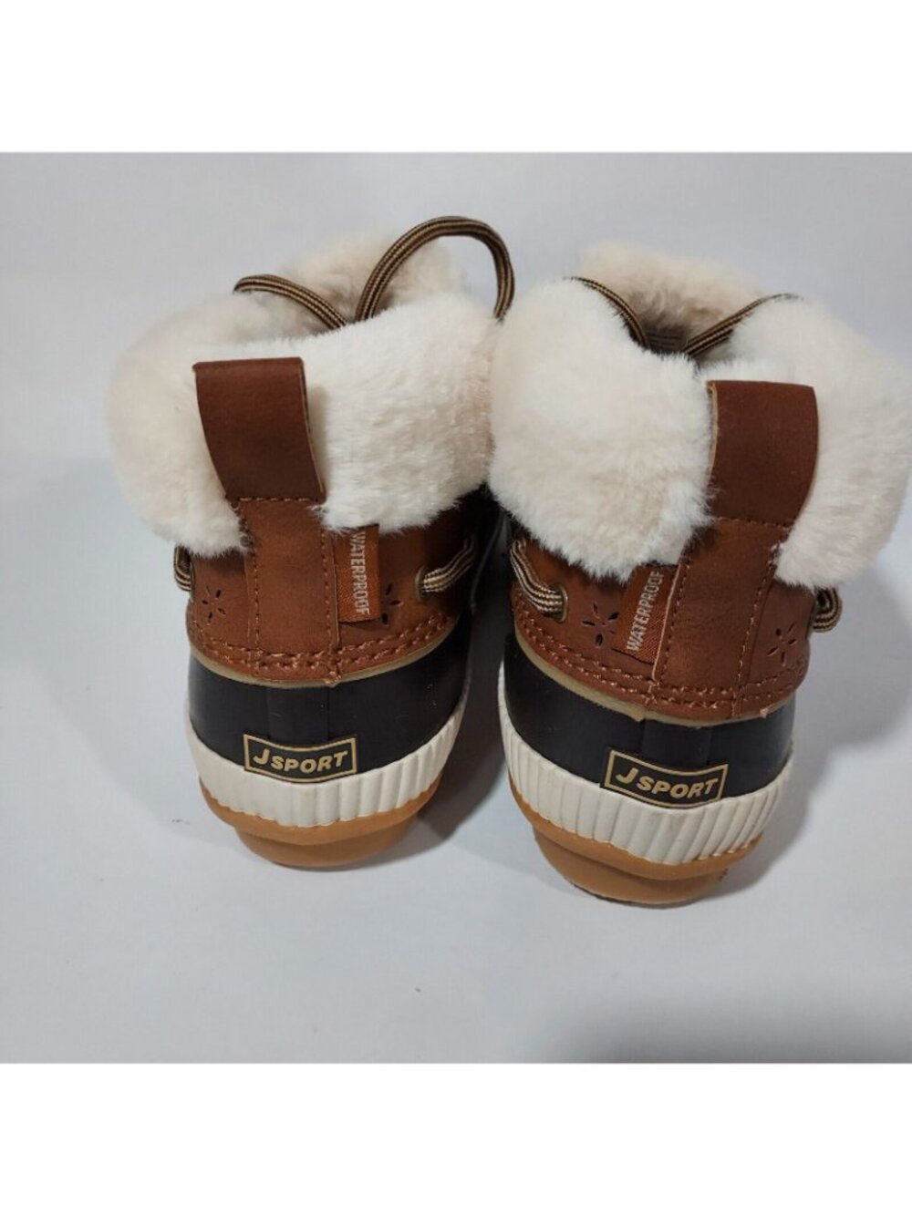 Jsport Mary Women's Size 7 Waterproof Faux Fur Duck Boot, Brown - Picture 10 of 12